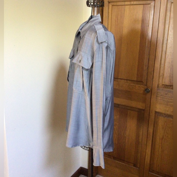 J Brand Silk blend shirt, Grey, Small - Picture 2 of 5